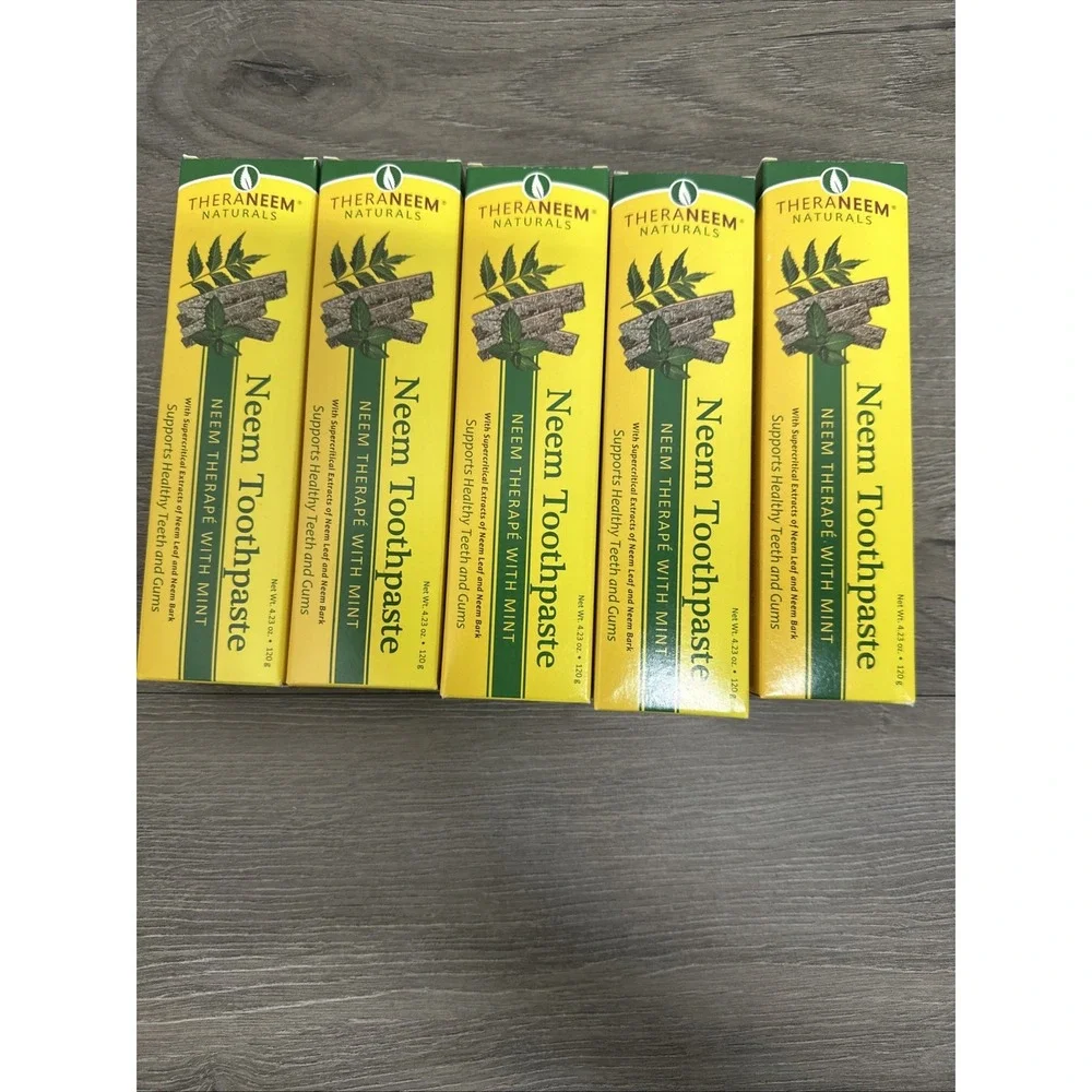 Set Of 5 TheraNeem® Naturals Neem Therape Toothpaste With Mint 4.23oz - 05/2026